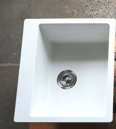 White Cube quartz stone laundry trough kitchen sink